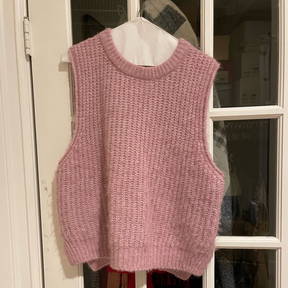 Pink sweater vest